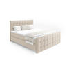 BOXSPRINGBETT Rein 160x200 – in Beige, großem Bettkasten, Gasdruckfedern - Beige, Textil (160/200cm)
