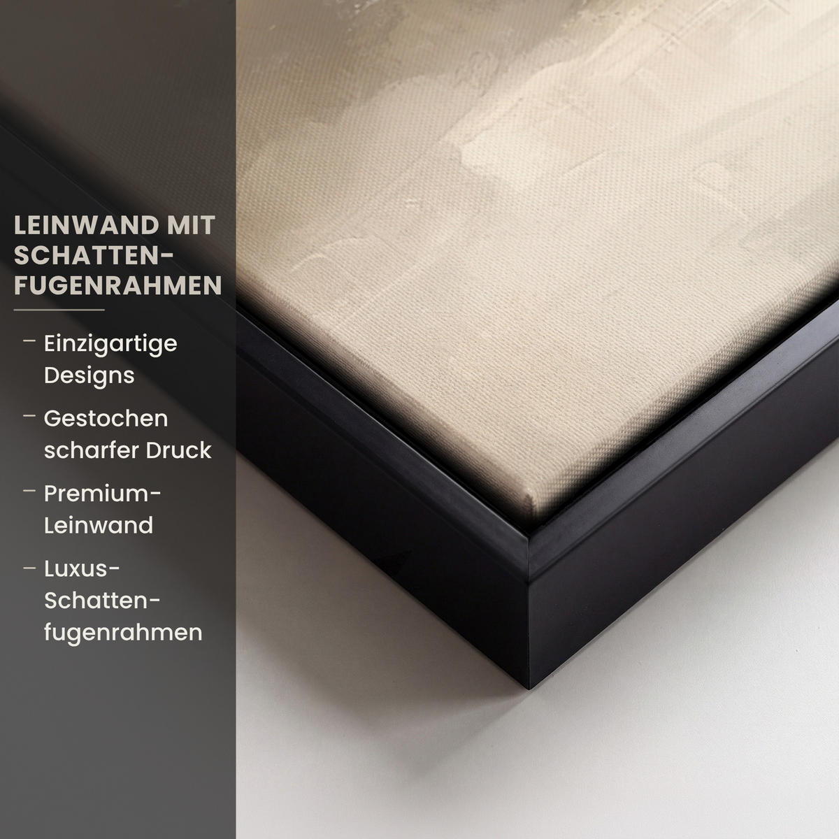 LEINWAND Bilder mit Rahmen - Weihnachten - Weihnachtsbaum - Schnee - Kunst - 40x60 - Champagner, Textil (40/60cm) - MuchoWow