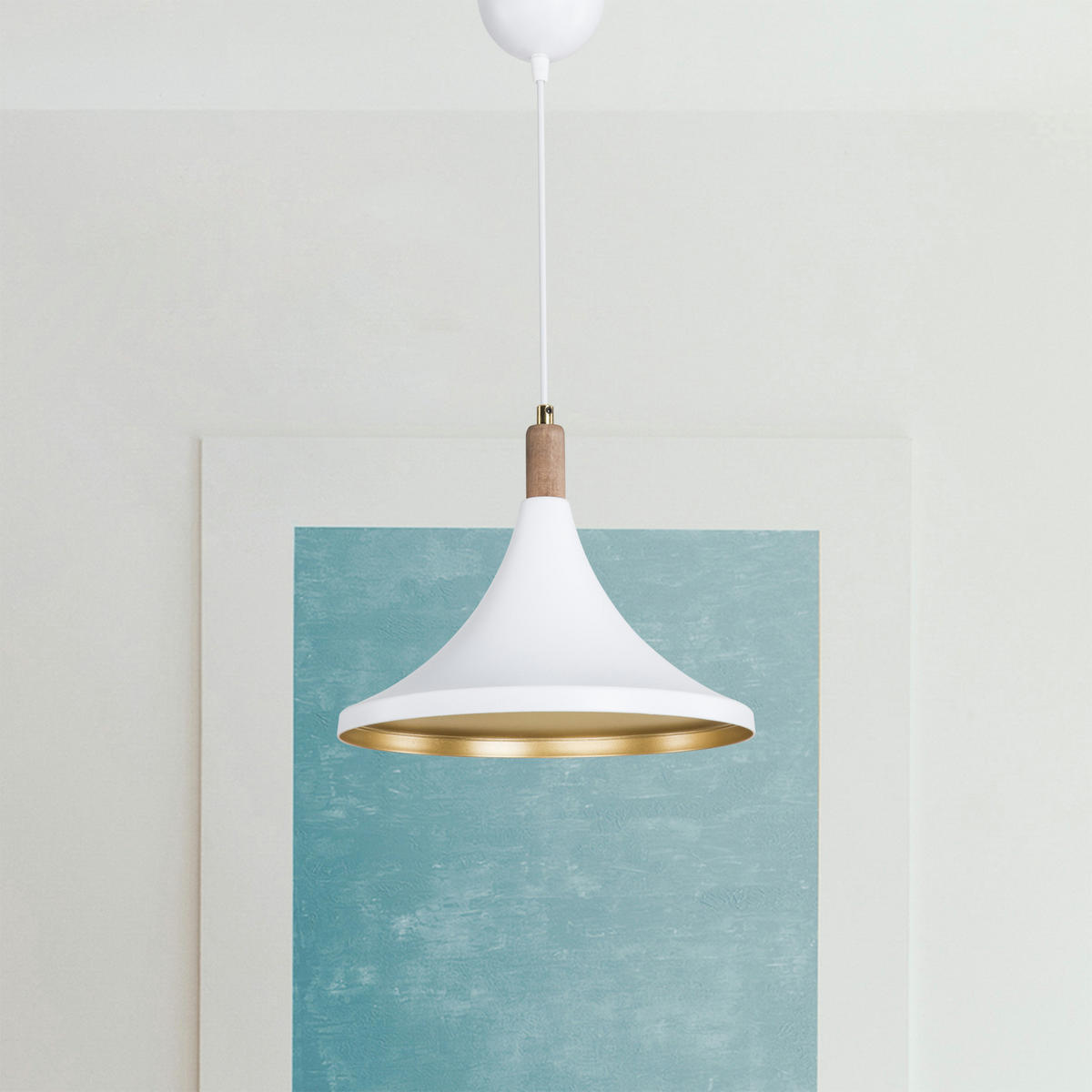 HÄNGELEUCHTE Hastings - Weiß, Kunststoff (30/30/80cm) - lux.pro