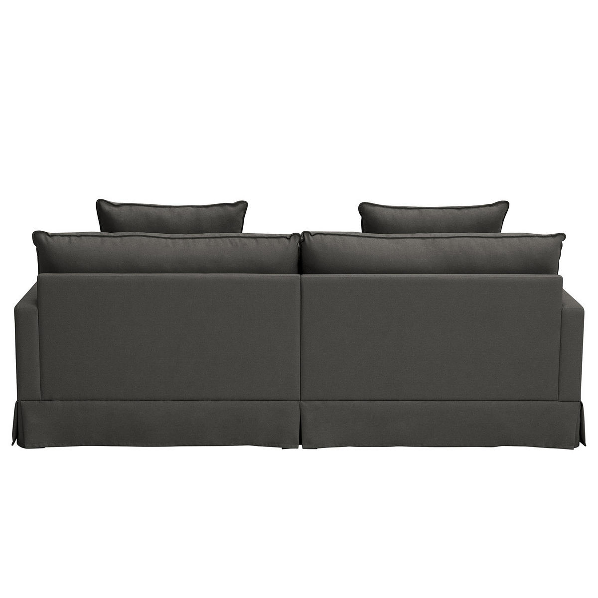 BIGSOFA mit Husse - Webstoff - Anthrazit/Schwarz, Kunststoff/Textil (230/89/110cm) - home24