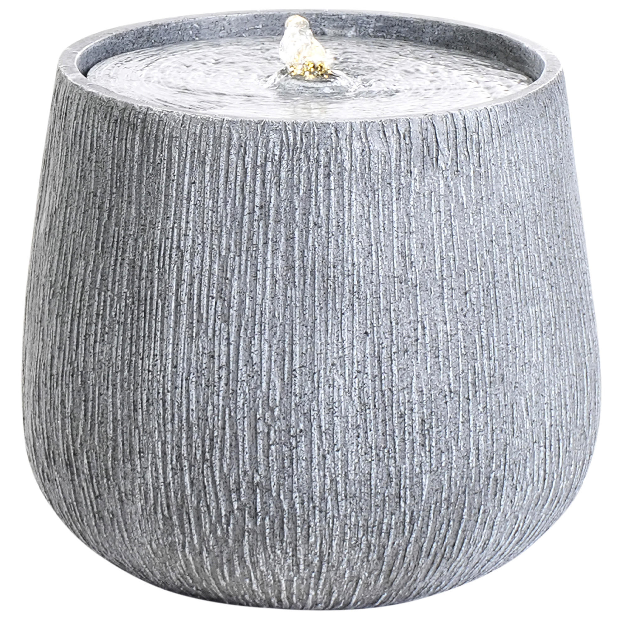 GARTENBRUNNEN Grau Cascata - Grau, Kunststoff (38/38/33cm) - Beliani