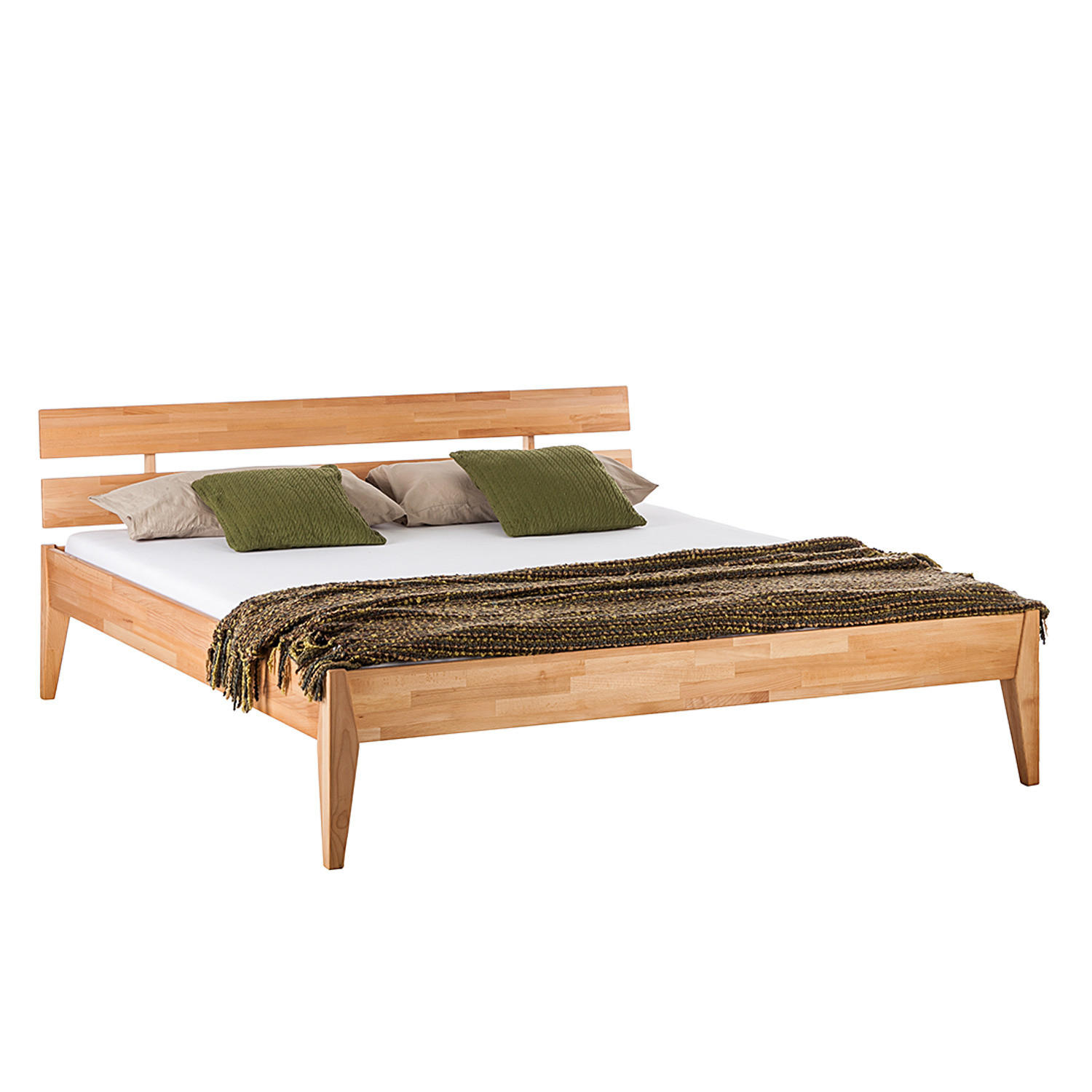 BETT - Massivholz - Kernbuche, Holz (180/200cm) - home24