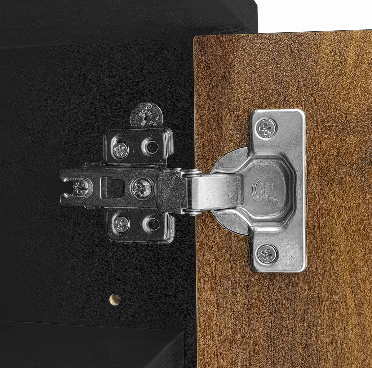 TV-SCHRANK 180/50/38 cm schwarz-finish MDF mit 2 Türen und 3 Schubladen - Schwarz, Holzwerkstoff (180/38/50cm) - OKWISH