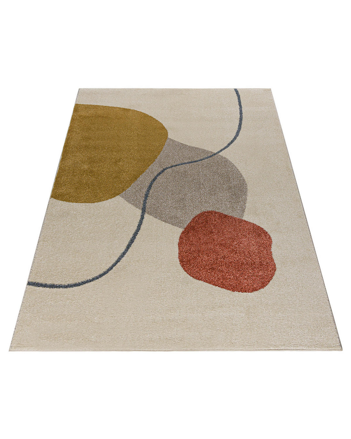 TEPPICH Beige Geometrisch In-Outdoor Pflanzlich Kurzflor Rechteckig 250 x 350 cm - Terracotta/Honig, Textil (250/350cm) - Mazovia