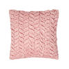 SAMTKISSEN Grace altrosa 45/45 cm plissiert in Flechtoptik - Altrosa, Textil (45/45cm) - Homescapes