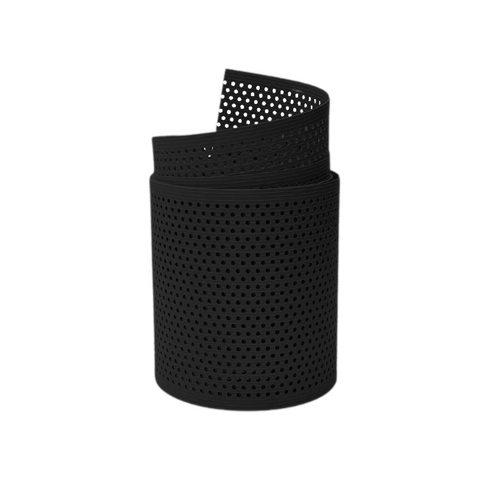 SICHTSCHUTZSTREIFEN Rille Gelocht 20 Prozent PP Streifen Schwarz 2,55m - Schwarz, Kunststoff (255/19cm) - ZAUN|ZU