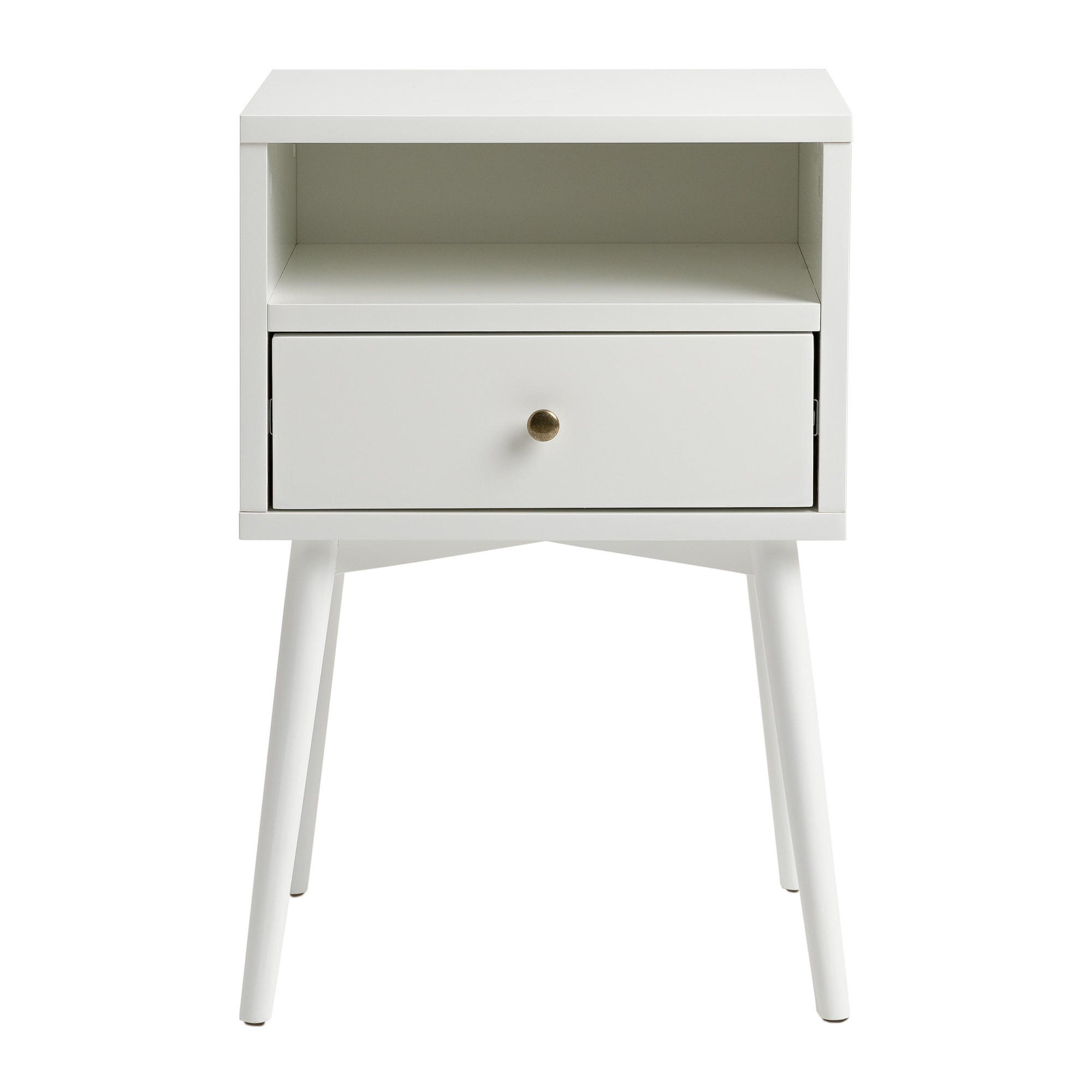 NACHTTISCH Tilo Weiß 40 cm x 60 cm - Weiß, Holz (40/60/30cm) - Kenay Home