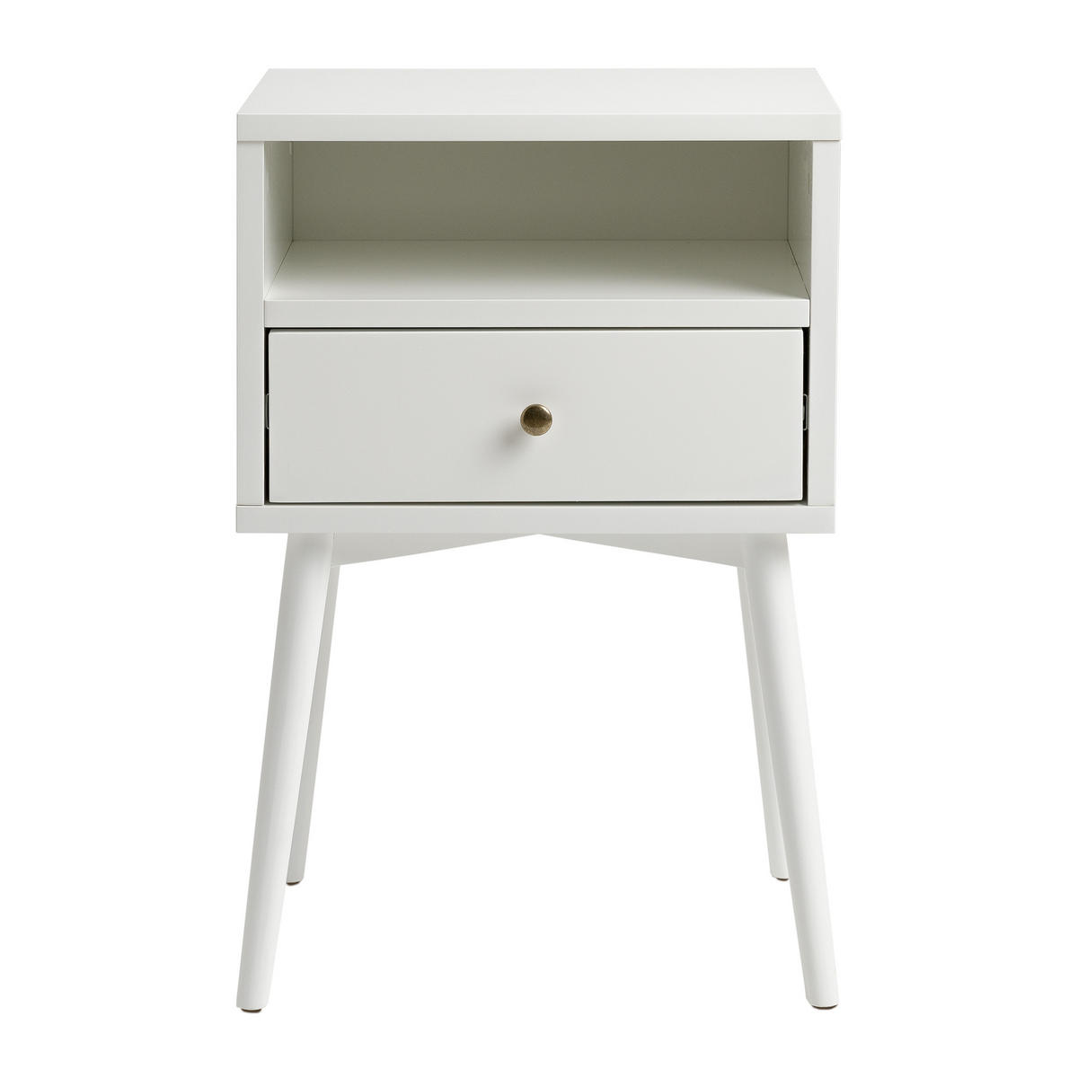 NACHTTISCH Tilo Weiß 40 cm x 60 cm - Weiß, Holz (40/60/30cm) - Kenay Home