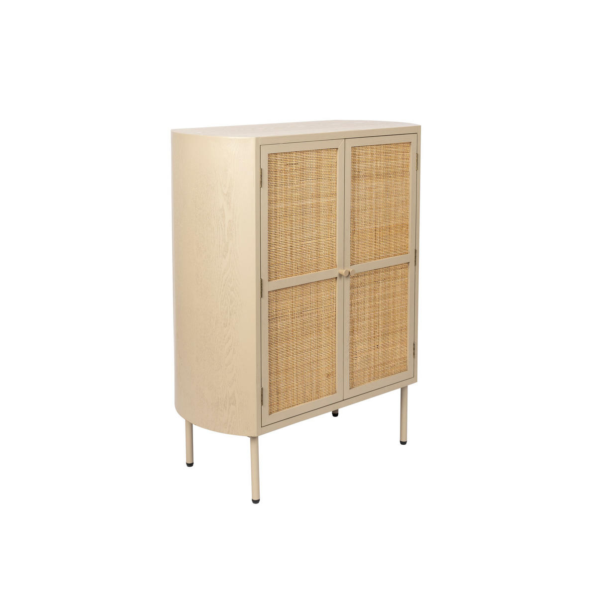AUFBEWAHRUNGSSCHRANK Amaya Wohnzimmerschränke Rattan - Beige, Holzwerkstoff (80/100/38cm) - Housecraft Living