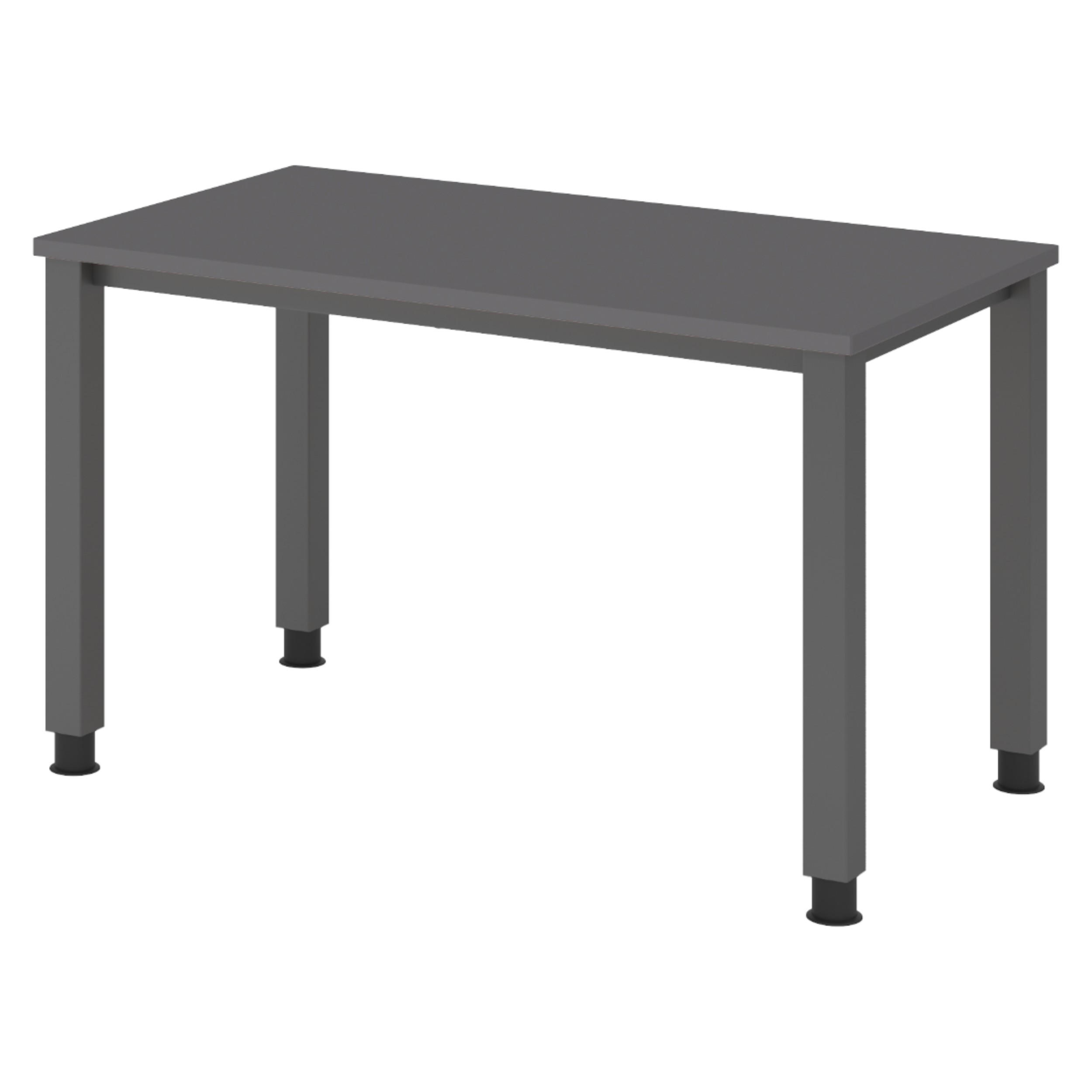 SCHREIBTISCH Serie-Q (Mini) 67,2/120/74 cm in Graphitfarben/Graphitfarben - Graphitfarben, Holzwerkstoff (67.2/120/74cm) - bümö
