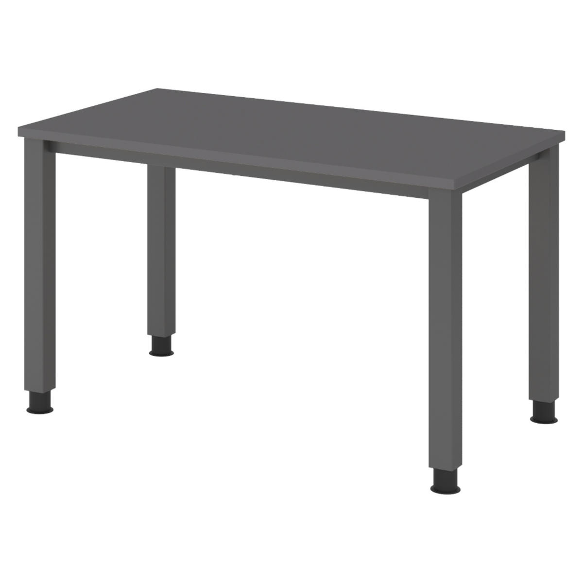 SCHREIBTISCH Serie-Q (Mini) 67,2/120/74 cm in Graphitfarben/Graphitfarben - Graphitfarben, Holzwerkstoff (67.2/120/74cm) - bümö