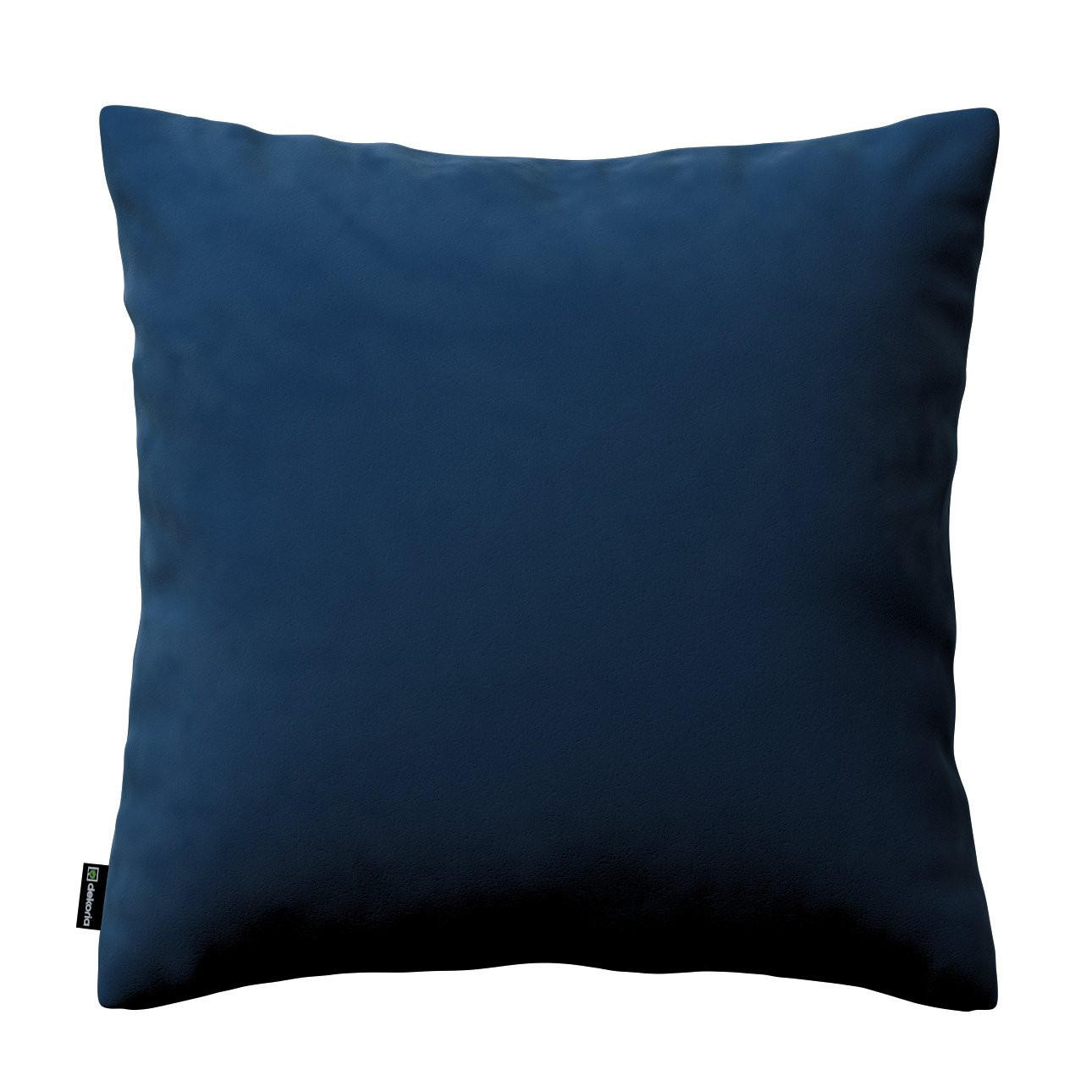 KISSENHÜLLE Velvet dunkelblau, 50x50cm - Blau, Textil (50/50cm) - Dekoria