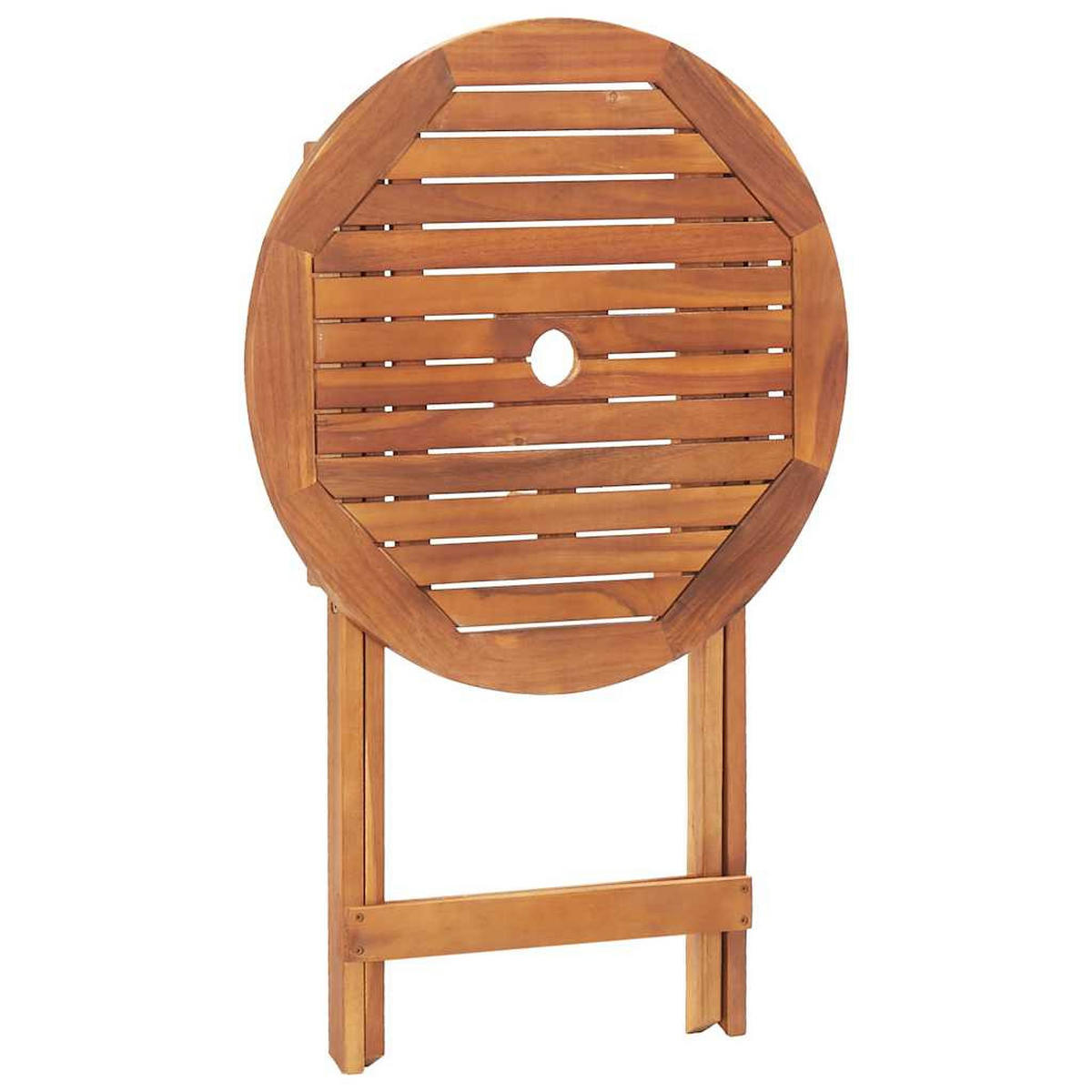 GARTENTISCH Klappbar 60/75 Cm Massivholz Akazie - Braun, Holz (60/60/75cm) - vidaXL