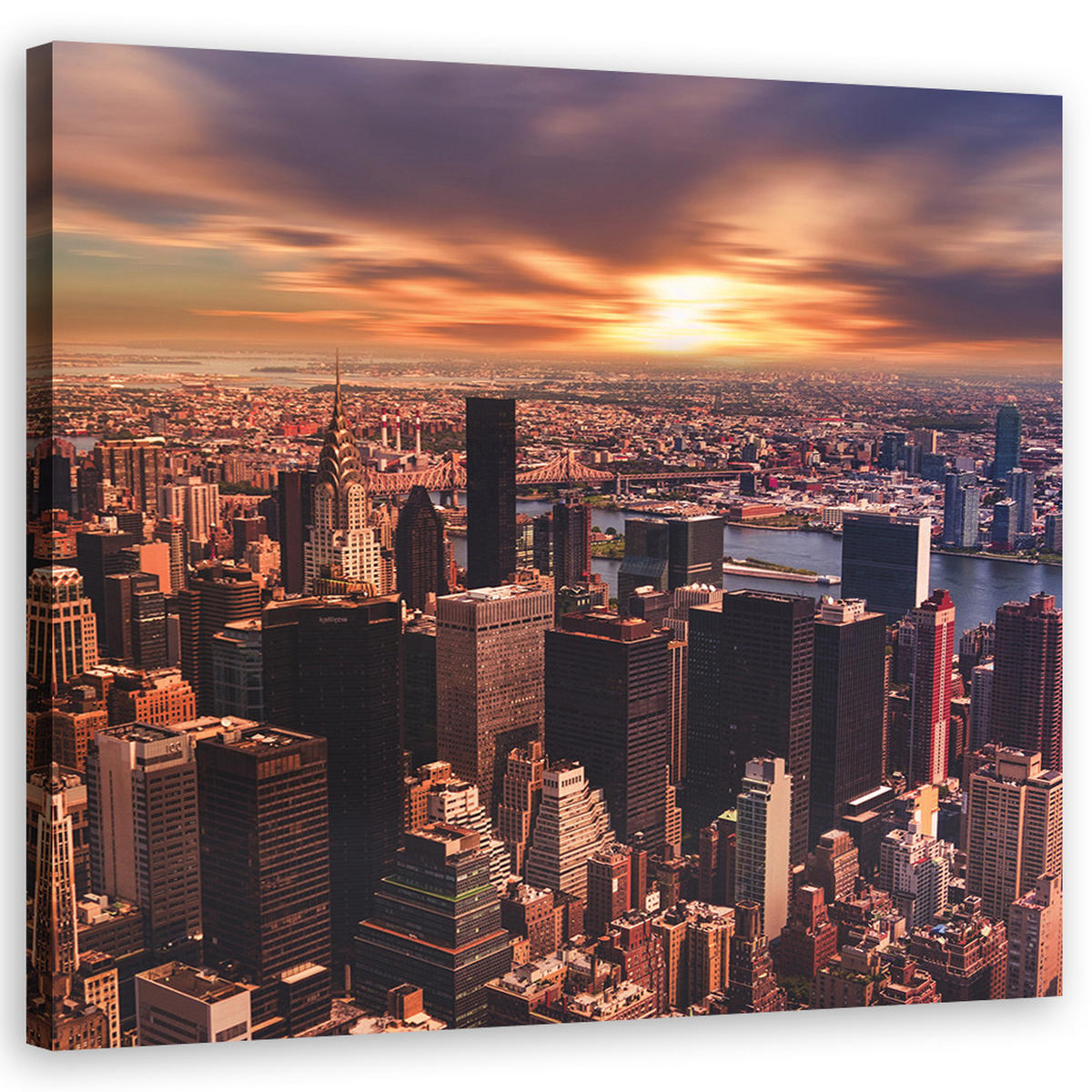 WANDBILD städte und architektur orange - Orange, Textil (50/50cm) - Feeby