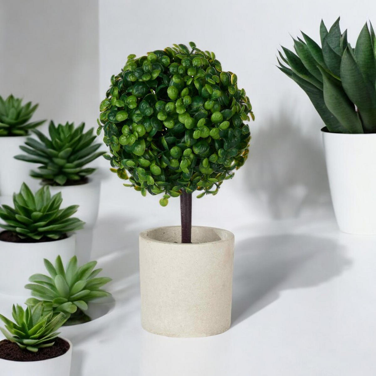 DEKORATIVE PFLANZE Keramiktopf 24 cm - Grün, Kunststoff (24cm) - Ibergarden