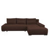 ECKSOFA Bloom mit Bettkasten und Schlaffunktion L-Form - Braun, Textil (267/185cm)