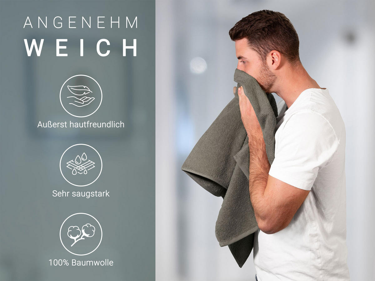 HANDTÜCHER, 6er-Set, 50x100 cm, 100% Baumwolle, Braun - Taupe, Textil (50/100cm) - Zollner