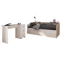 KINDERZIMMER SET Parisot Sleep 3-tlg. Holzdekor Weiß/Eiche - Eichefarben/Weiß, Kunststoff (100/1/200cm) - 58aufmkessel