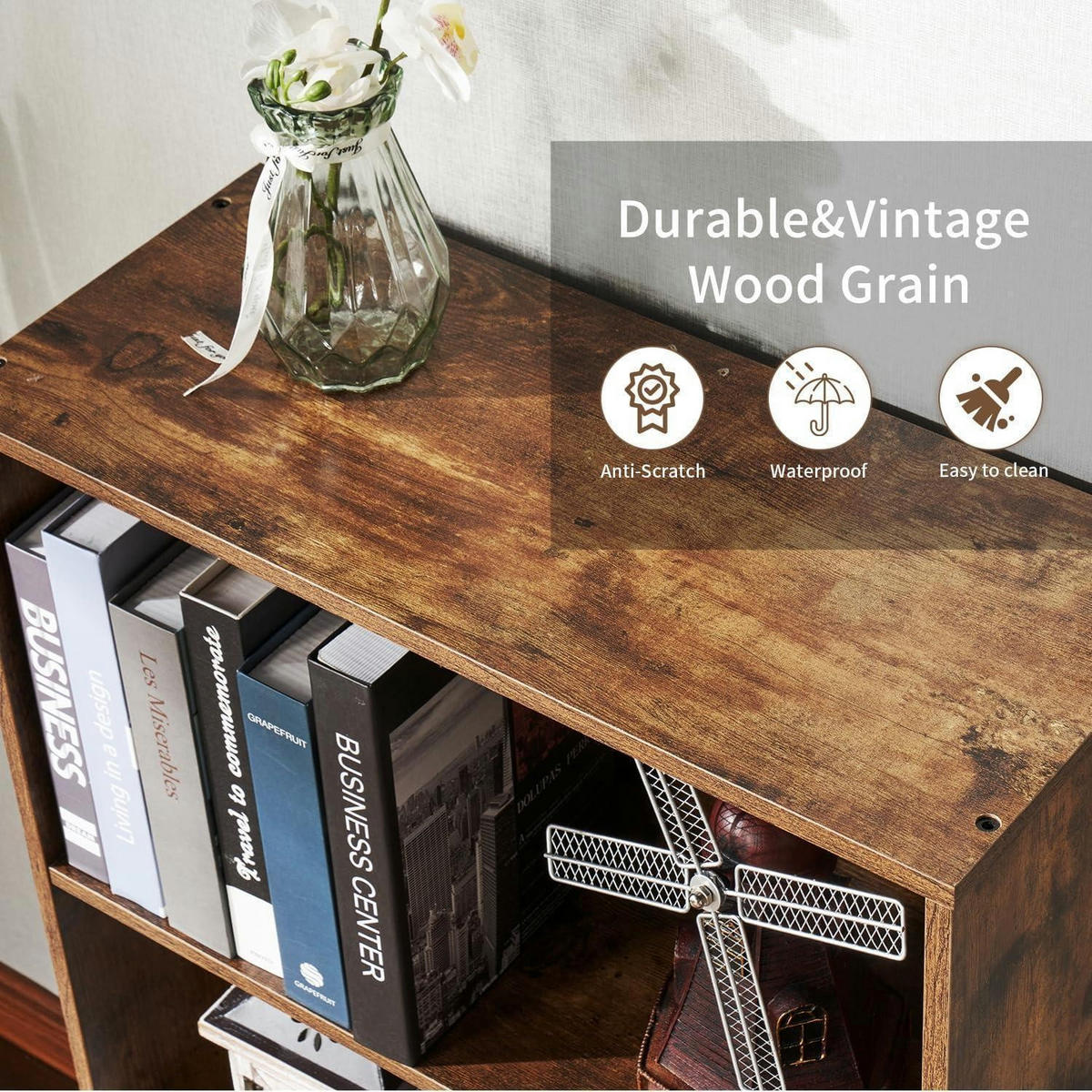 BÜCHERREGAL 6 Ebenen 55,5 x 23,5 x 181 cm Braun - Braun, Holzwerkstoff (23.5/181/55.5cm)