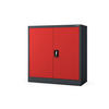 METALLSCHRANK Beata - Anthrazit/Rot, Metall (90/93/40cm) - Jan Nowak