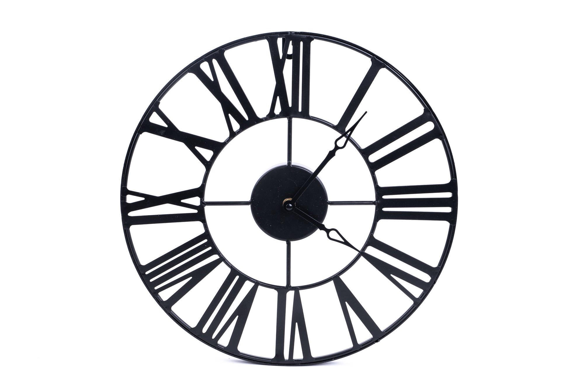 Atmosphera Createur d´interieur Metall-Wanduhr Schwarz 36.5x36.5x4 cm
