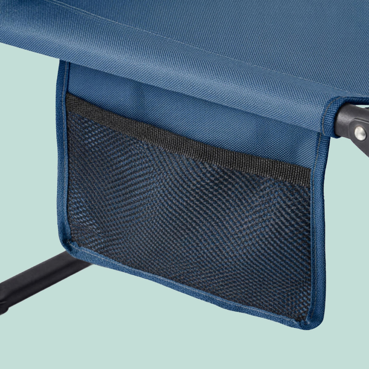 KEMPINGOVÉ lôžko - modrá, kov/textil - Relaxdays