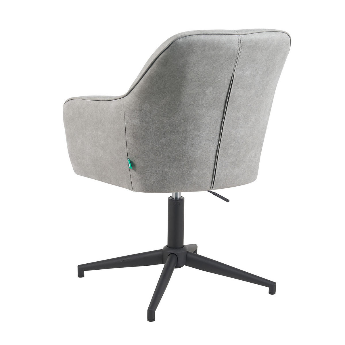 BÜROSTUHL Mika-Elin - Hellgrau/Schwarz, Textil/Metall (60/84/65cm) - DUBI Möbel