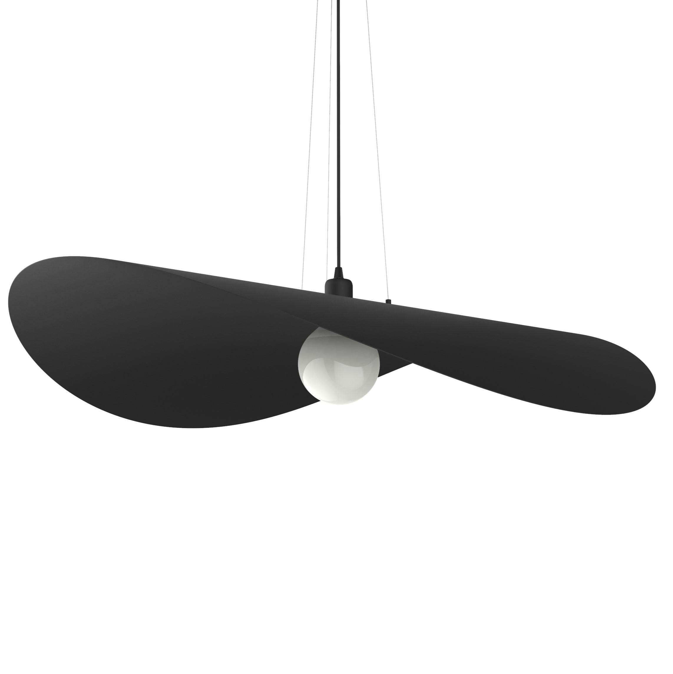 HÄNGELEUCHTE Piuma D90 - Schwarz, Metall (90/90/120cm) - Lumicom