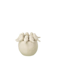 VASE VÖGEL Beige - Beige, Keramik (16.7cm) - J-Line