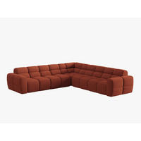 ECKSOFA Lisa aus strukturiertem Stoff koralle 5 Sitzplätze - Koralle, Textil (310/310cm) - Micadoni