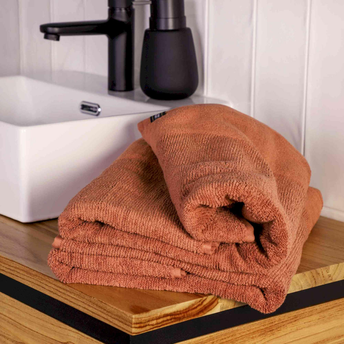 BADETUCH SENSE-2 - Rostfarben, Textil (100/150cm) - Schöner Wohnen