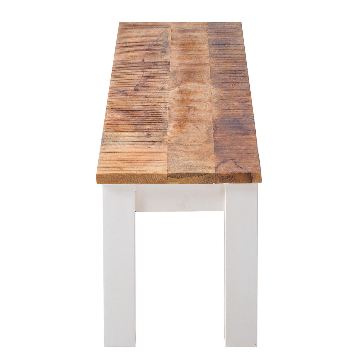 SITZBANK - Mango massiv - Braun/Weiß, Holz (180/45/40cm) - home24