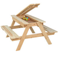 PICKNICKTISCH Kinder KLEIS 100cm Gartenbank - Braun, Holz - DELUKE