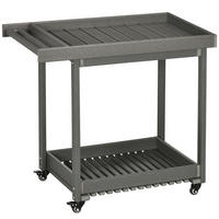 SERVIERWAGEN, HDPE, Dunkelgrau - Dunkelgrau, Kunststoff (50/80/87cm) - Outsunny