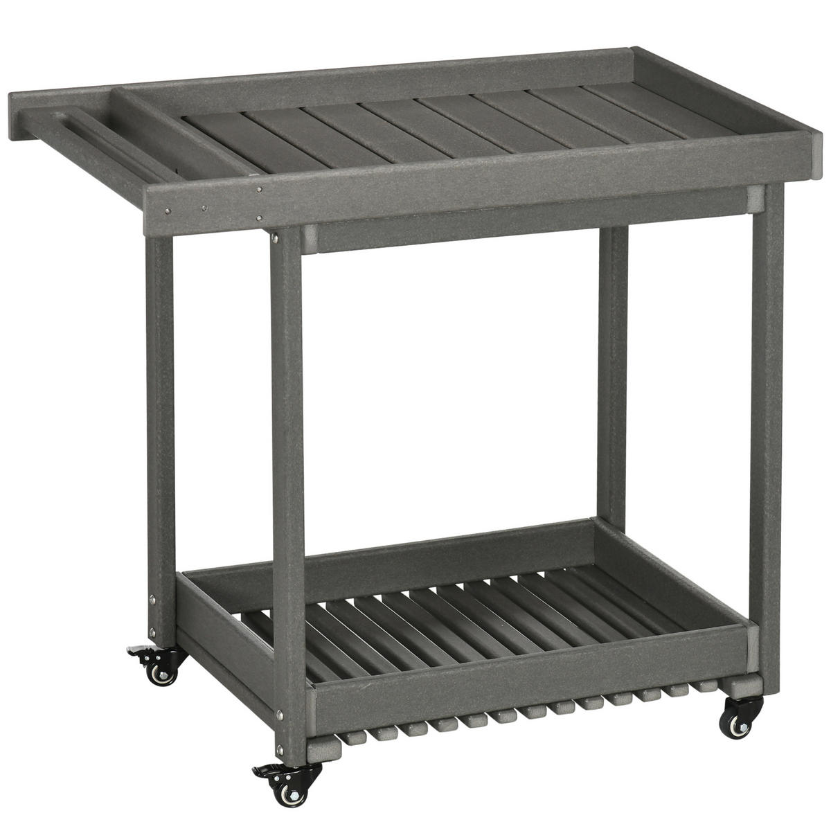 SERVIERWAGEN, HDPE, Dunkelgrau - Dunkelgrau, Kunststoff (50/80/87cm) - Outsunny