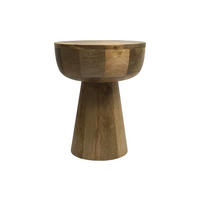 HOCKER Imaculo Orange Ø35/44 cm - Beige, Holz (35/44/35cm) - Leitmotiv