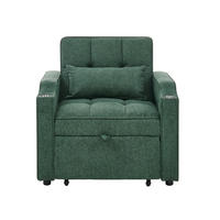 RELAXSESSEL 190/85/86 cm Grün mit USB-/Typ-C-Anschluss und Seitentasche - Grün, Textil (190/86/85cm) - Oxeza