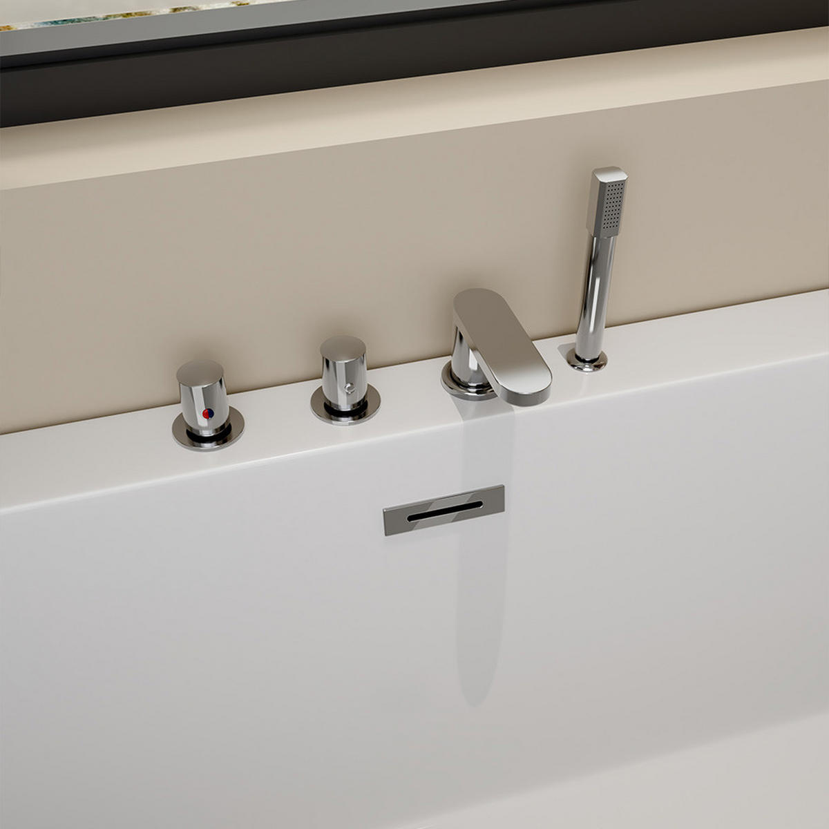 BADEWANNE AMBER - Ausführung: Ohne Whirlpool Funktion - Weiß, Kunststoff (58/80/170cm) - Home Deluxe