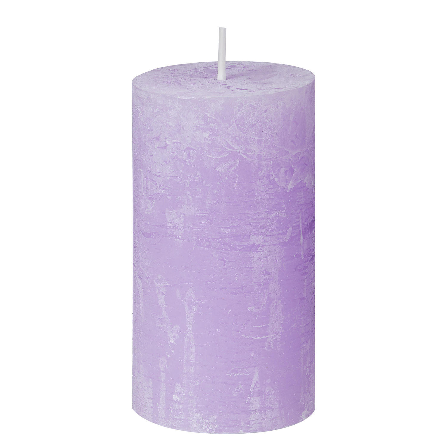 STUMPENKERZE (12er Set) Rustic - Flieder, Paraffin (13cm) - Butlers