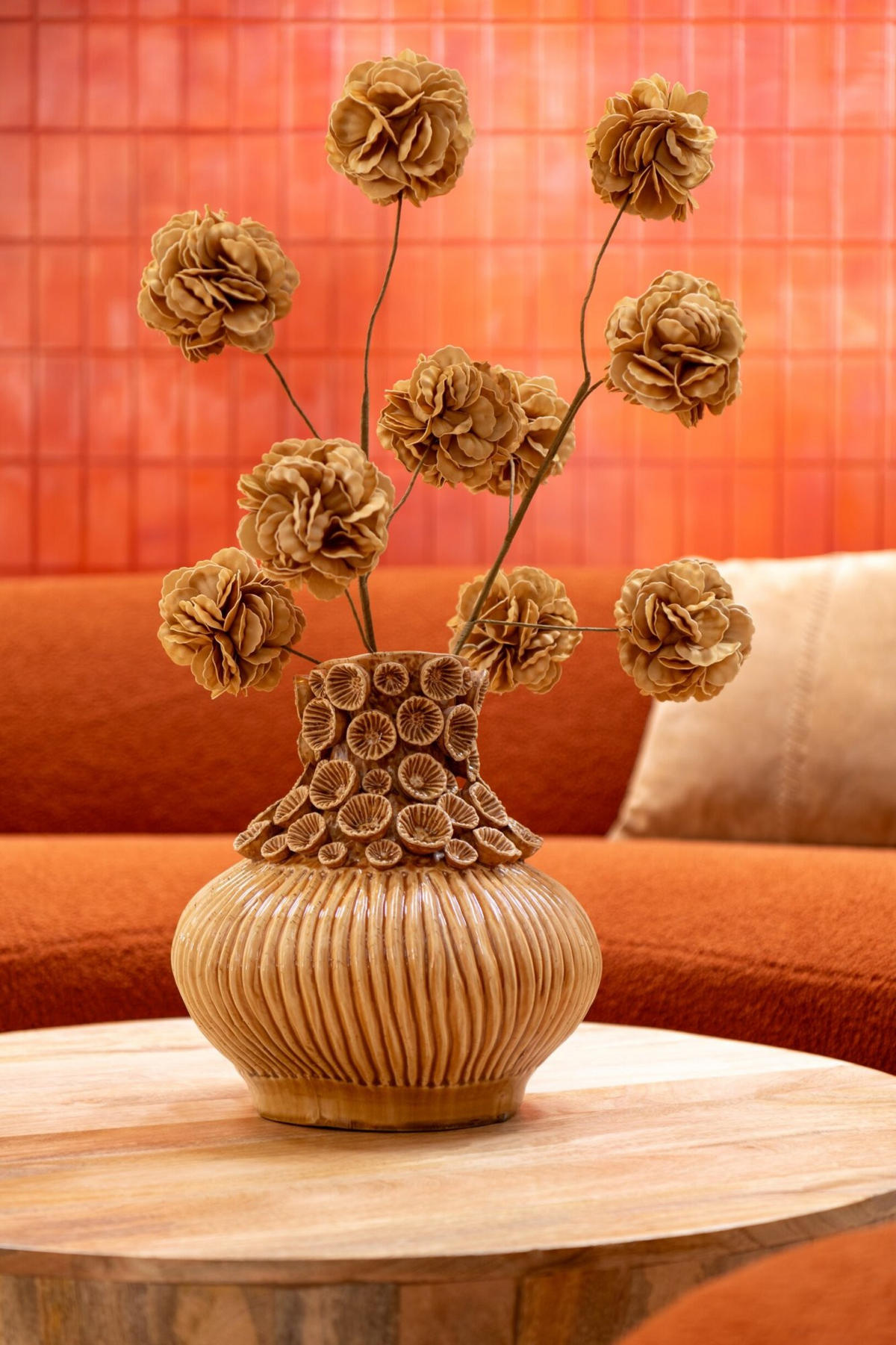 VASE OCHRION - Töpferei - Gelb - Ø 32 cm - Gelb, Keramik (33.5cm) - J-Line