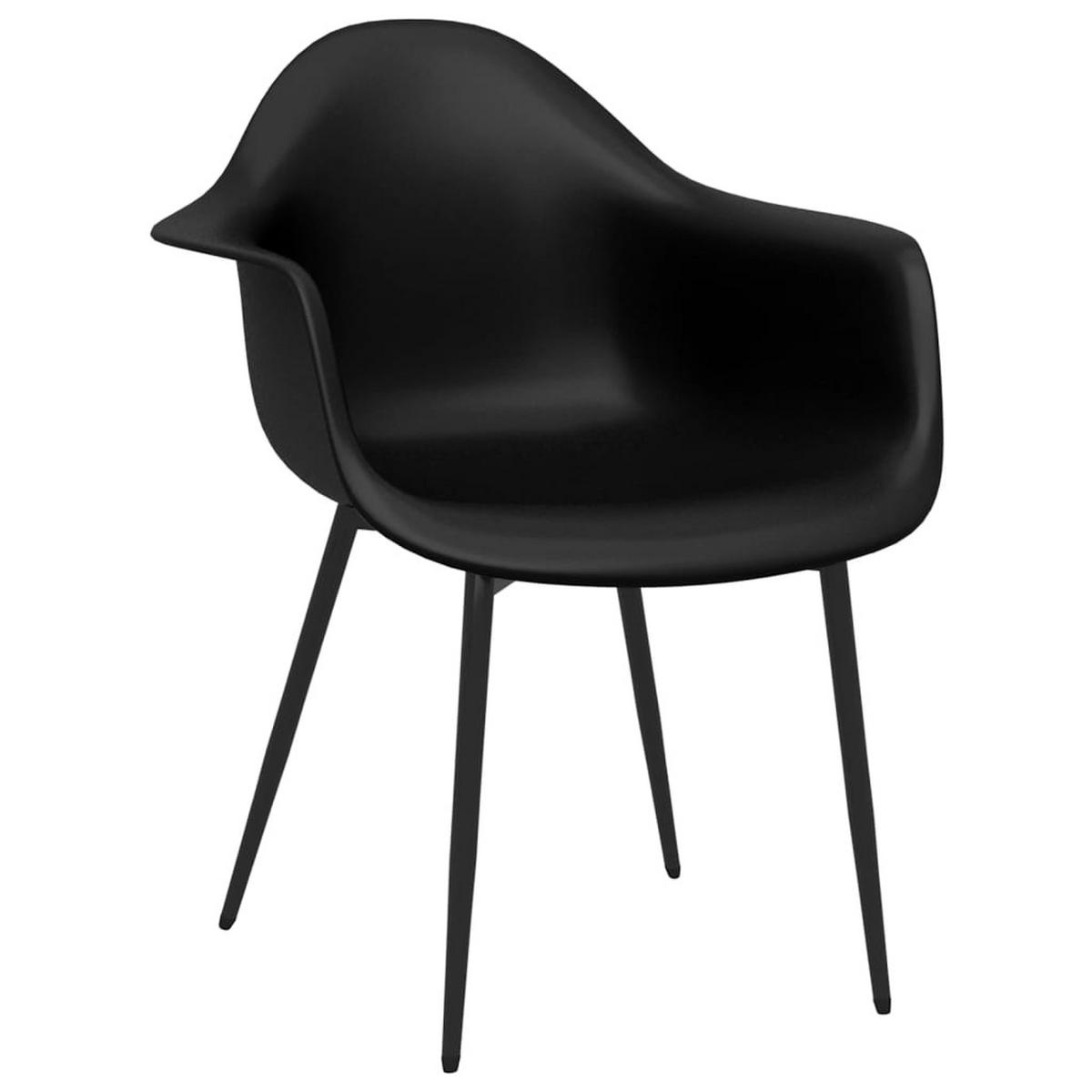 ESSZIMMERSTÜHLE 4 Stk. Schwarz PP 59*64*84cm - Schwarz, Kunststoff (59/84/64cm) - ZMH