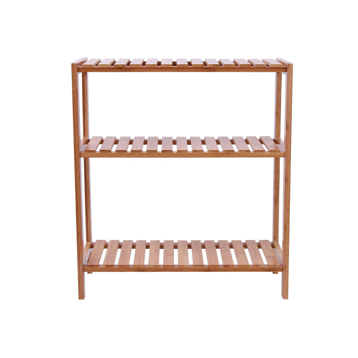 BADEZIMMERREGAL STANDREGAL - Eukalyptusholzfarben, Holz (26/26/60cm) - Hansiro