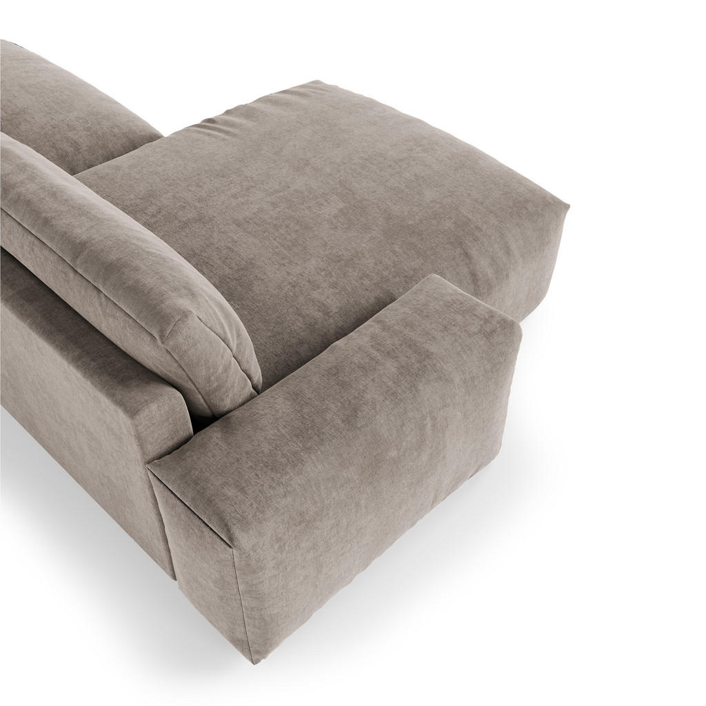 Thumbnail - Sia Home Ecksofa, Taupe, Textil, 4-Sitzer, L-Form, Ottomane links,Rechteckig, 310x174 cm, Wohnzimmer, Sofas & Couches, W...
