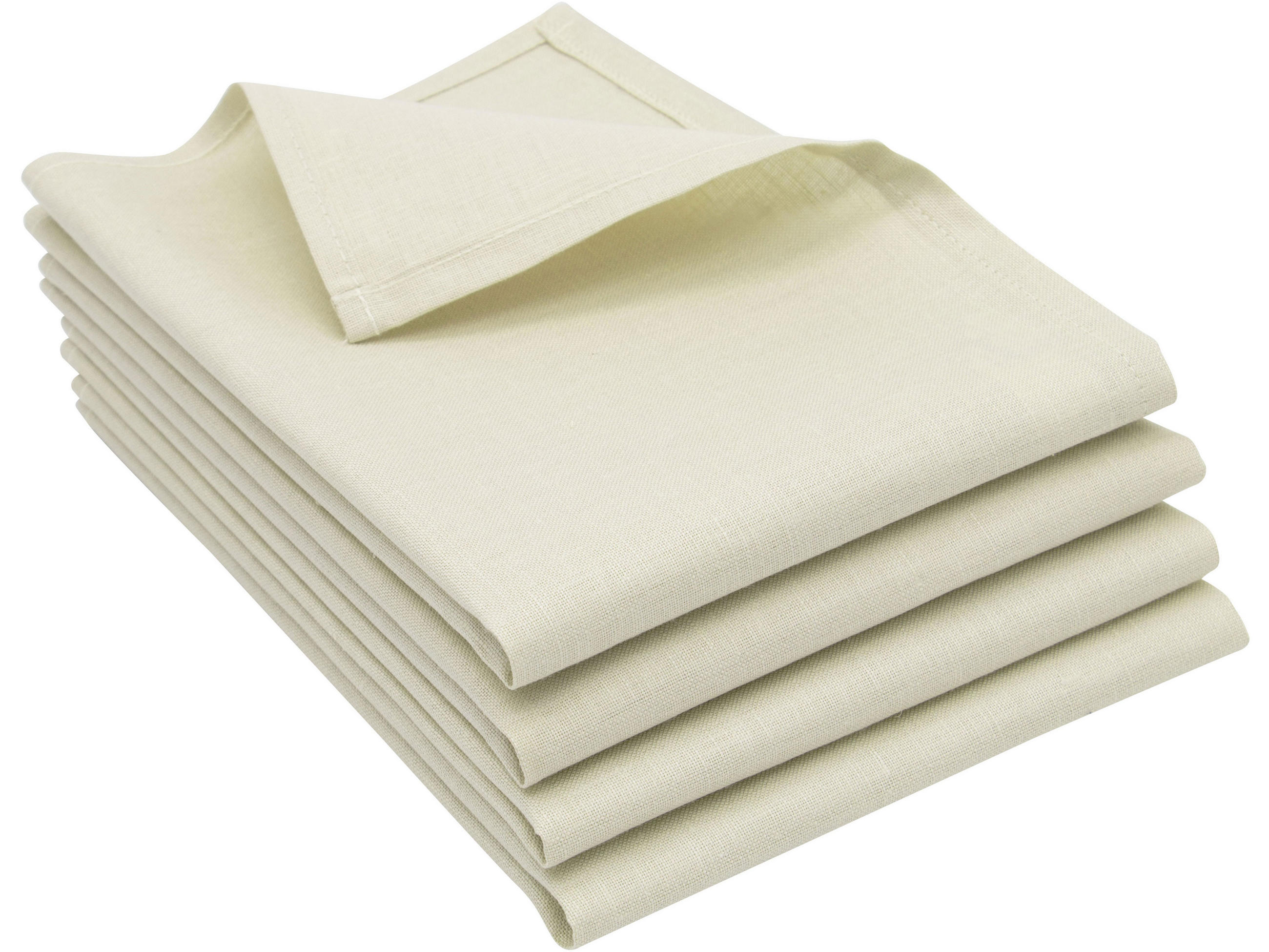 GESCHIRRTÜCHER, 4er-Set, 50x70 cm, 50% Baumwolle, 50% Leinen, Braun - Beige, Textil (50/70cm) - Zollner