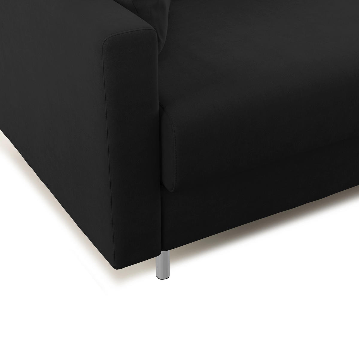 SCHLAFSOFA Megan - Schwarz, Textil (208/97/96cm) - Divani.store