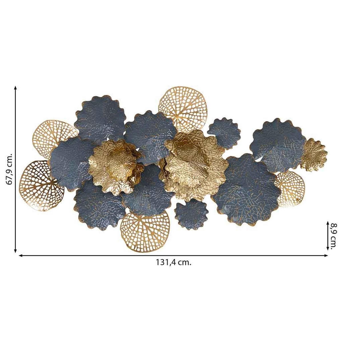 WANDDEKO-OBJEKT aus Metall, 131x68x9cm - Multicolor, Metall (131.4/8.9/67.9cm) - Wanderlust