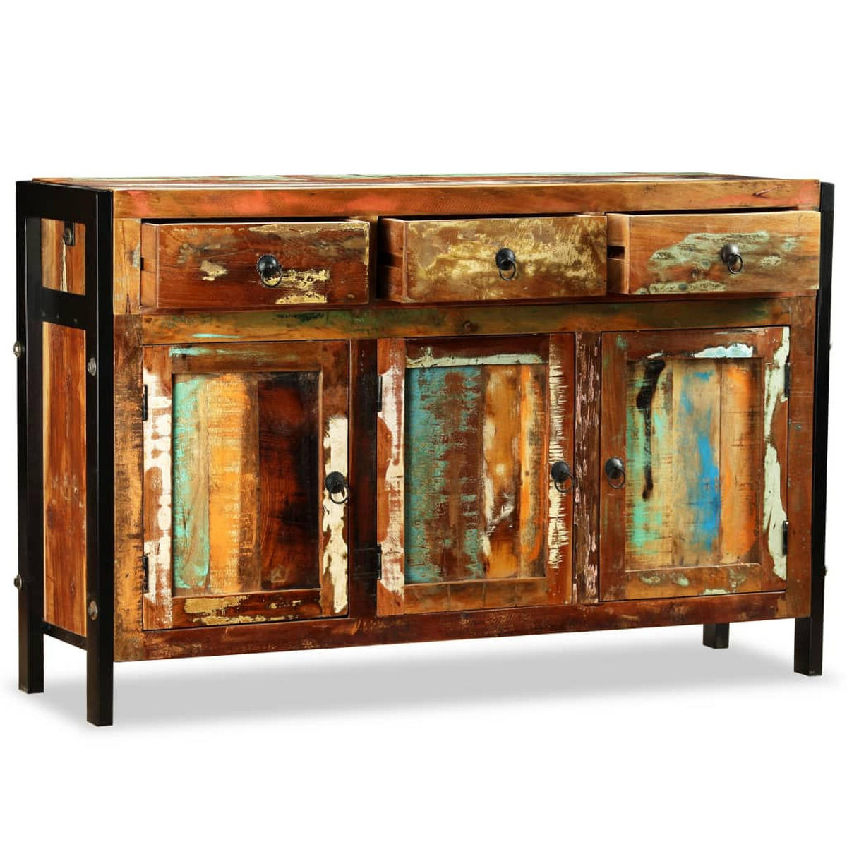 SIDEBOARD Altholz Massiv 120/35/76 Cm - Braun, Holz (35/76/120cm) - vidaXL