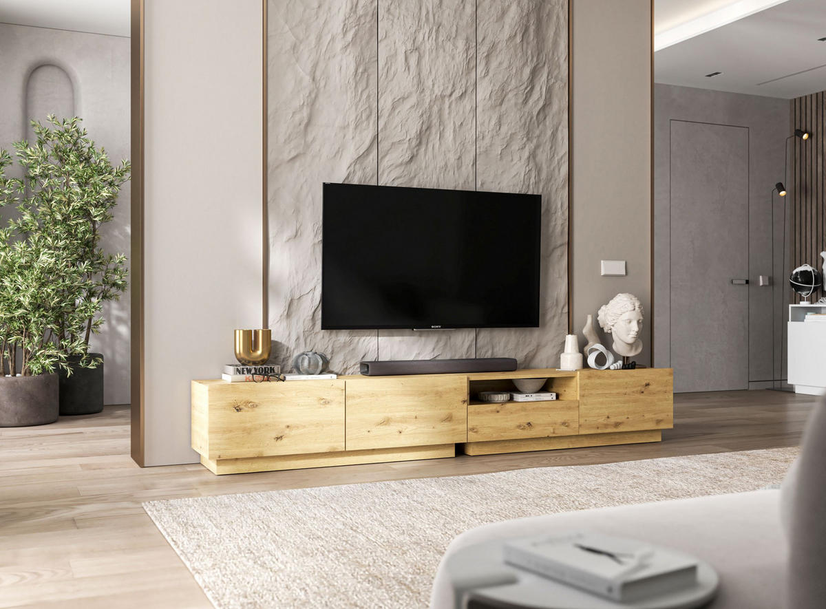 TV-SCHRANK Enjoy Eiche Artisan matt Loft 120 cm - Eiche Artisan, Holzwerkstoff (120/37/35cm) - Meble Lindner