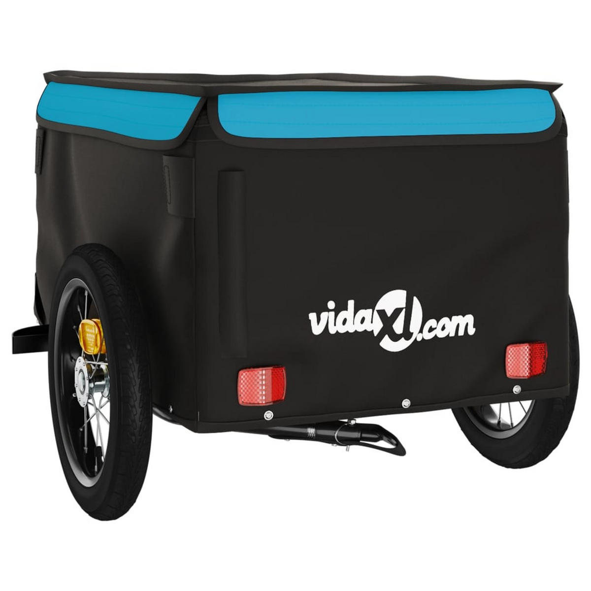 FAHRRADANHÄNGER Schwarz Und Blau 30 Kg Eisen - Blau, Metall (54/44/120cm) - vidaXL