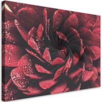 WANDBILD makroblume - Rot, Textil (60/40cm) - Feeby